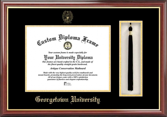 Picture of Campus Image DC996PMHGT Georgetown University Tassel Box and Diploma Frame