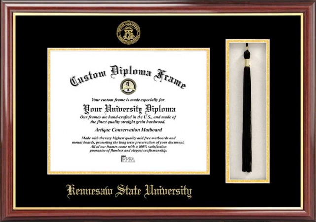 Picture of Campus Image GA986PMHGT Kennesaw State University Tassel Box and Diploma Frame