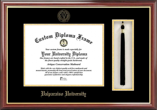 Picture of Campus Image IN991PMHGT Valparaiso University Tassel Box and Diploma Frame