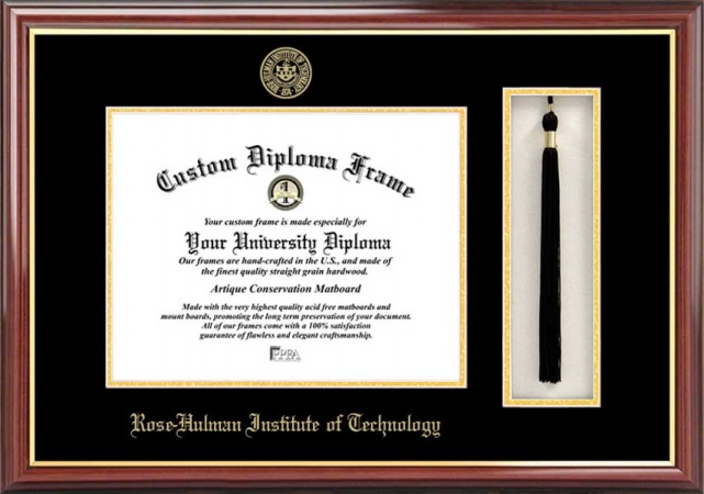 Picture of Campus Image IN994PMHGT Rose Hulman Institute of Technology University Tassel Box and Diploma Frame