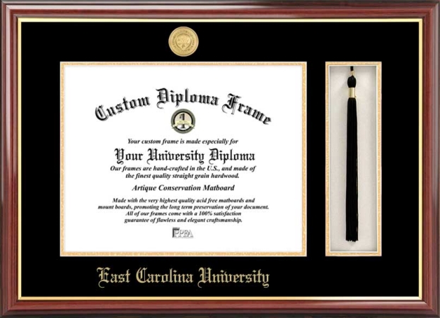 Campus Image  East Carolina University Tassel Box and Diploma Frame