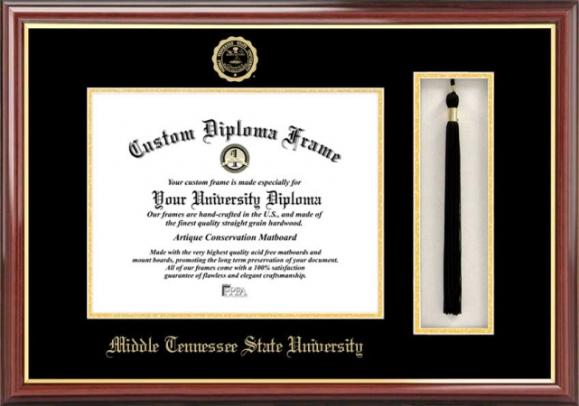 Campus Image  Middle Tennessee State Tassel Box and Diploma Frame