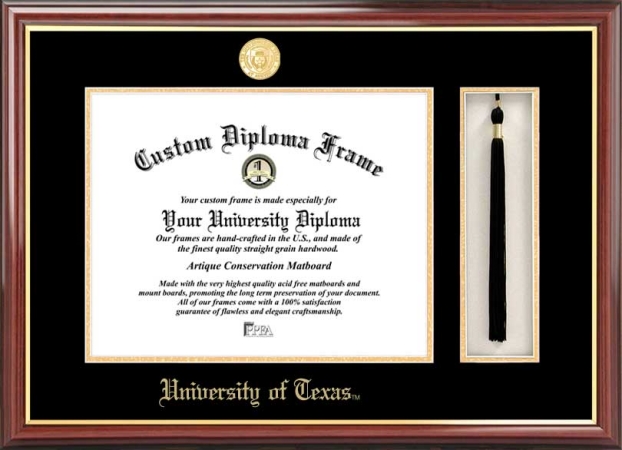 Campus Image  University of Texas- Austin Tassel Box and Diploma Frame