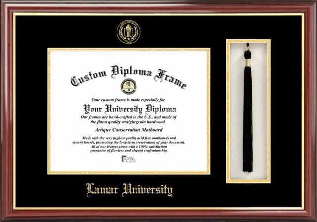 Campus Image Lamar University Tassel Box and Diploma Frame