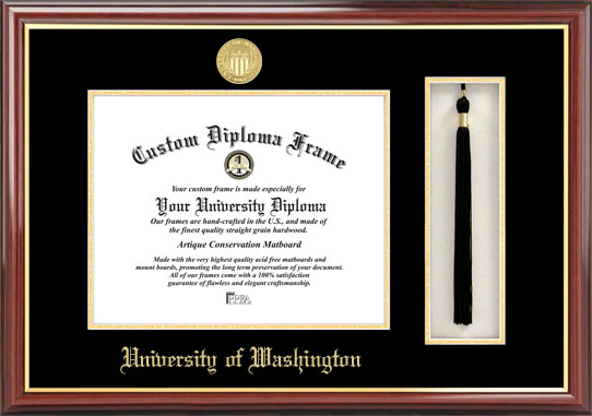 Campus Image University of Washington Tassel Box and Diploma Frame
