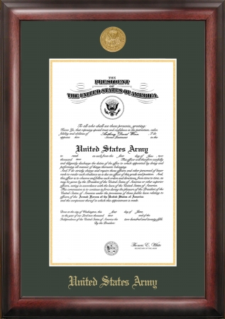 Picture of Campus Image ARCG001 Army Commission Frame Gold Medallion