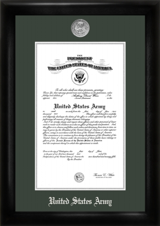 Picture of Campus Image ARCS002 Army Commission Frame Silver Medallio