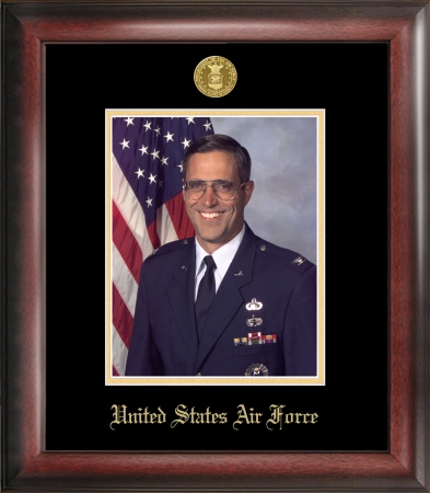 Air Force Portrait Frame Gold Medallion
