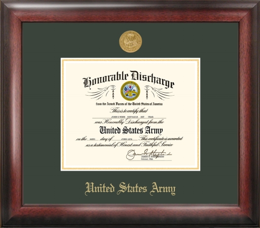 Picture of Campus Image ARDG001 Army Discharge Frame Gold Medallion