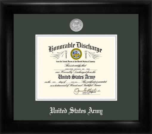 Picture of Campus Image ARDS002 Army Discharge Frame Silver Medallion