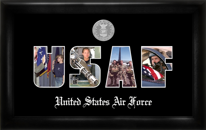 Picture of Campus Image AFSSS002 Air Force Collage Photo Frame Silver Medallion
