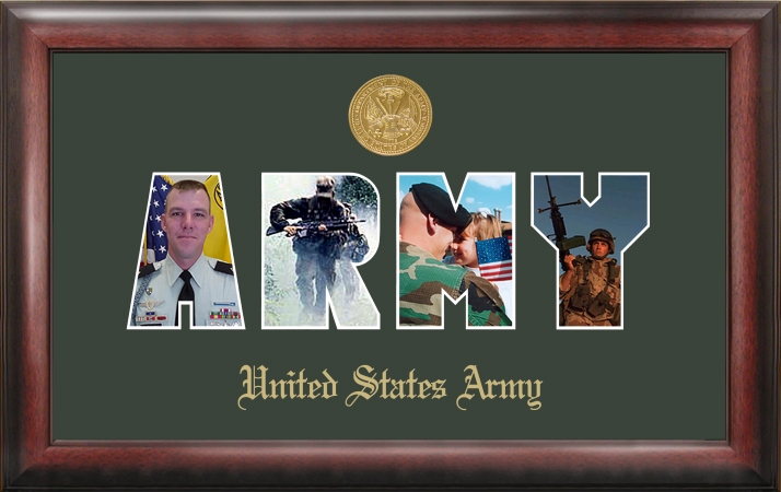 Campus Image ARSSG001 Army Collage Photo Frame Gold Medallion