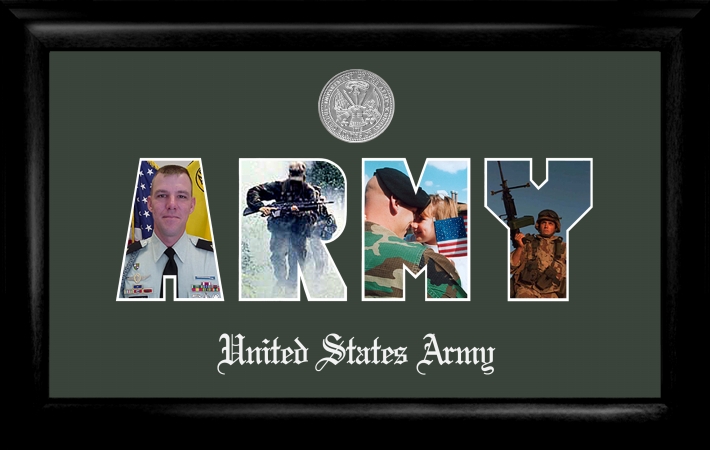 Campus Image ARSSS002 Army Collage Photo Framee Silver Medallion