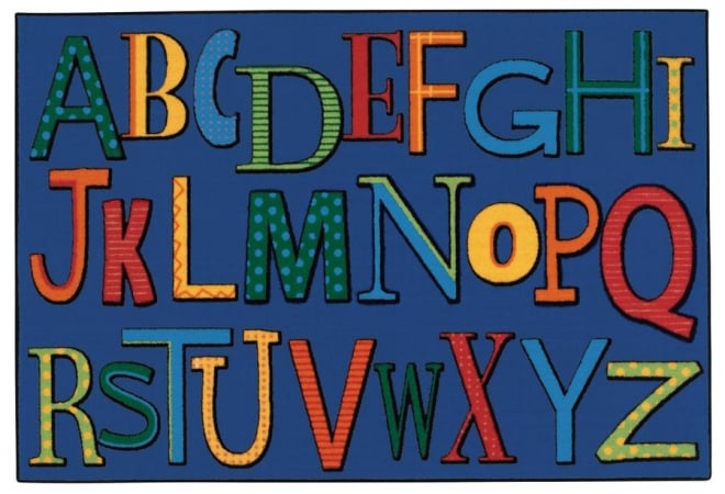 Picture of Carpets for Kids 48.47 Playful Alphabet  4 ft. x 6 ft.