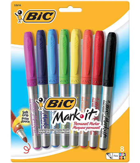 Picture of Bic Usa Inc Bicgpmap81 Bic Mark It Permanent Markers 8 Ct