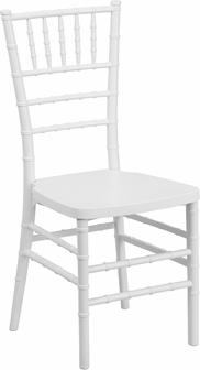 Flash Elegance White Resin Stacking Chiavari Chair