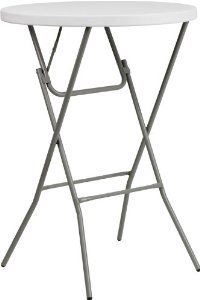 Picture of Flash Furniture DAD-YCZ-80R-2-BAR-GW-GG 32 in. Round Granite White Plastic Bar Height Folding Table