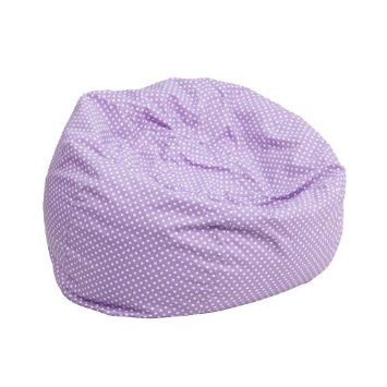 Picture of Flash Furniture DG-BEAN-SMALL-DOT-PUR-GG Small Lavender Dot Kids Bean Bag Chair