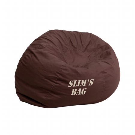 Picture of Flash Furniture DG-BEAN-SMALL-SOLID-BRN-GG Small Solid Brown Kids Bean Bag Chair
