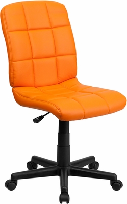 GO-1691-1-ORG-GG Mid-Back Orange Quilted Vinyl Task Chair