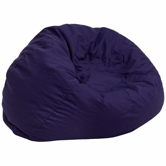 Picture of Flash Furniture DG-BEAN-LARGE-SOLID-BL-GG Oversized Solid Navy Blue Bean Bag Chair