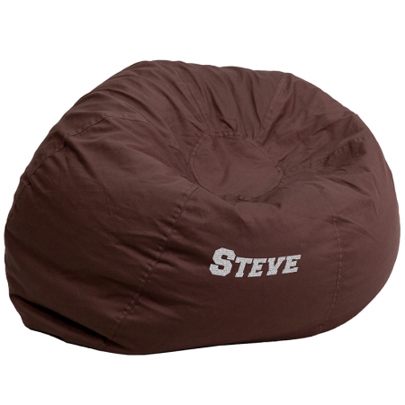 Picture of Flash Furniture DG-BEAN-LARGE-SOLID-BRN-GG Oversized Solid Brown Bean Bag Chair