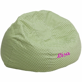 Picture of Flash Furniture DG-BEAN-LARGE-SOLID-GRN-GG Oversized Solid Green Bean Bag Chair
