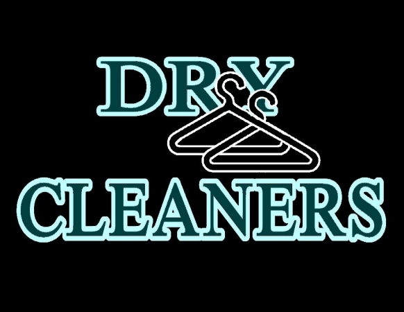 Picture of Gagne 1118-Dry Cleaners LED Lit Sign with  Dry Cleaners Logo