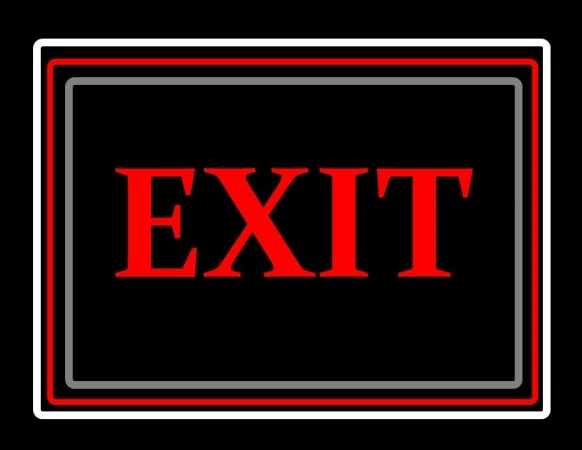 Picture of Gagne 1118-Exit 1 LED Lit Sign with Exit Logo