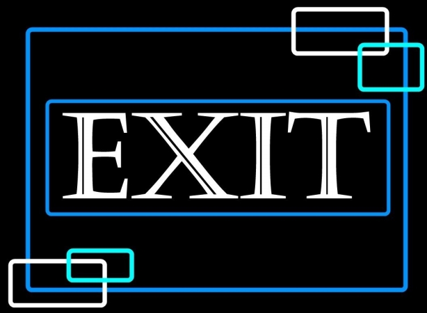 Picture of Gagne 1118-Exit 2 LED Lit Sign with Exit Logo