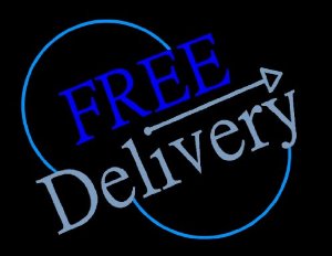 Picture of Gagne 1118-Free Del LED Lit Sign with  Free Delivery Logo