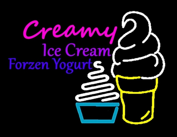 Picture of Gagne 1118-Ice Cream LED Lit Sign with Ice Cream Logo