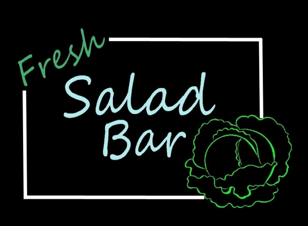 Picture of Gagne 1118- Salad Bar LED Lit Sign with Salad Bar Logo