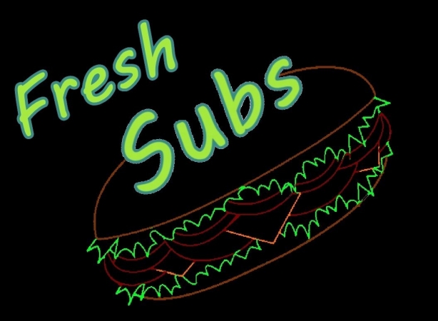 Picture of Gagne 1118- Subs LED Lit Sign with Subs Logo