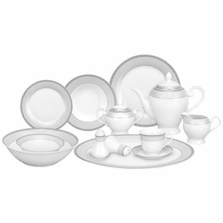 Picture of Lorenzo Import Alina-SL 57 Piece Porcelain Dinnerware Set- Service for 8 by Lorren Home Trends