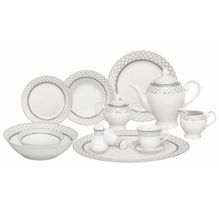 Picture of Lorenzo Import Verona 57 Piece Porcelain Dinnerware Set- Service for 8 by Lorren Home Trends