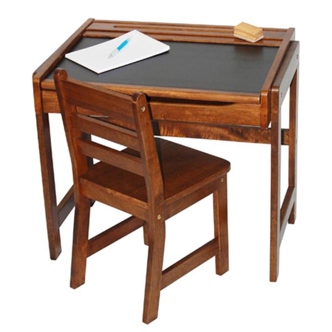 Lipper International 554WN Kinderschreibtisch mit Tafelplatte & Stuhl - Nussbaum - Bild 1 von 1