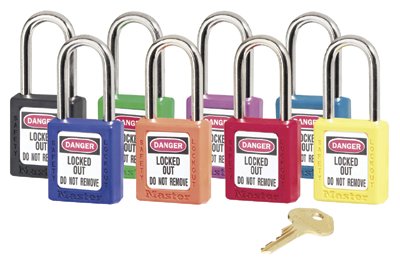 Picture of Master Lock 470-410ORJ 6 Pin Tumbler Orange Safety Lockout Padlock K.D.