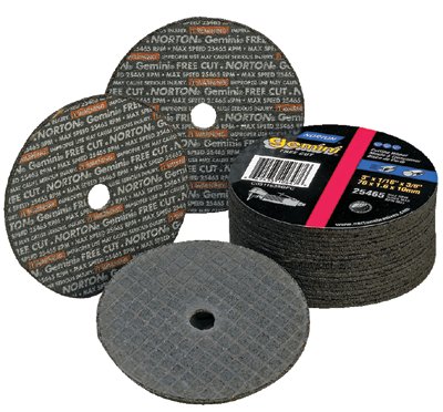 Abrasive Cut-Off Wheel, Type 1, 4 in Dia, 0.035 in Thick, 3/8 in Arbor Hole Size, Aluminum Oxide