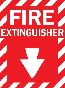 Picture of Brady 262-86091 Fire Extinguisher Sign -Sticker