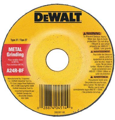 Picture of DeWalt 115-DW4626 6 in. X .25 in. X .63 in.-11 General Purpose Metal Grinding Wheel- General Purpose- General Purpose- General Purpose- General Purpose- General Purpose