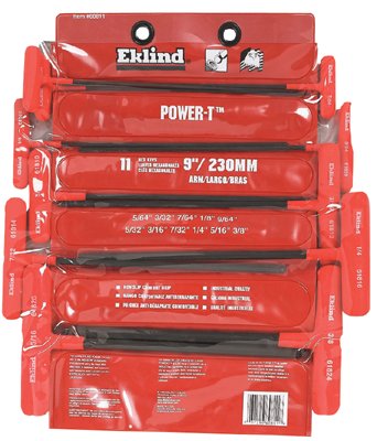Picture of EklindA Tool 269-60809 9 Key Ball Power T Key Set In Vinyl Pouch 9 in.Arm