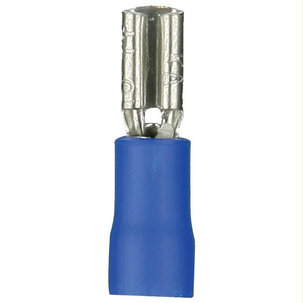 BVFD110 Non-insulated Female Quick Disconnect, 100 Pk -blue; 16 - 14 Gauge; .110