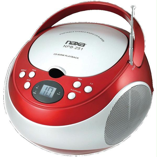 Picture of Naxa NPB251RD Portable Cd Player With Am-fm Radio -red