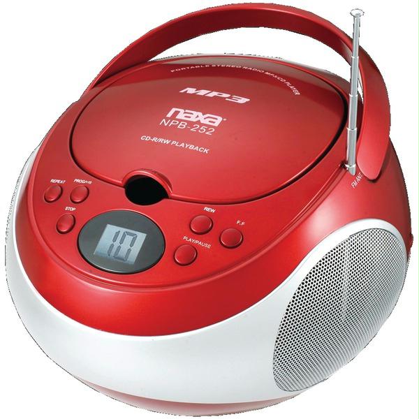 Picture of Naxa NPB252RD Portable Cd-mp3 Player With Am-fm Stereo -red