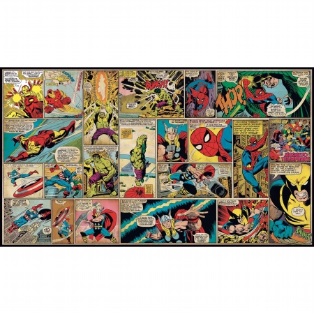 Picture of Roommates JL1290M Marvel Classics Comic Panel Mural 6 ft. x 10.5 ft. - Ultra-strippable