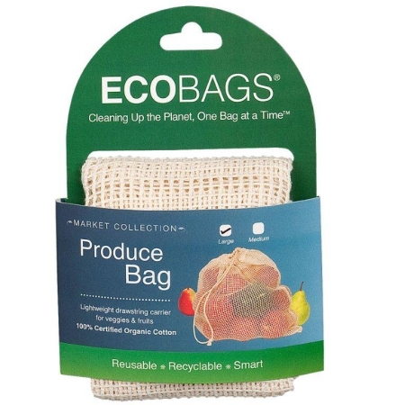 Picture of Eco-Bags Market Collection Organic Net Drawstring Bag - Large - 1 Bag -Single Pack