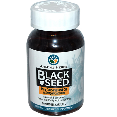 Picture of Amazing Herbs Black Seed Oil - 90 Softgel Capsules