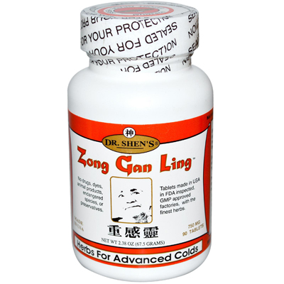 Picture of Dr. Shen&apos;s Zong Gan Ling Severe Cold and Flu Relief - 750 mg - 90 Tablets