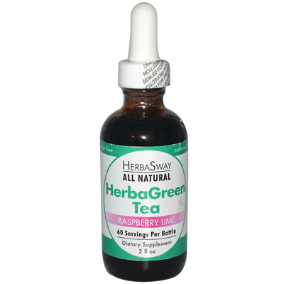 Picture of Herbasway Laboratories HerbaGreen Tea Raspberry Lime - 2 fl oz